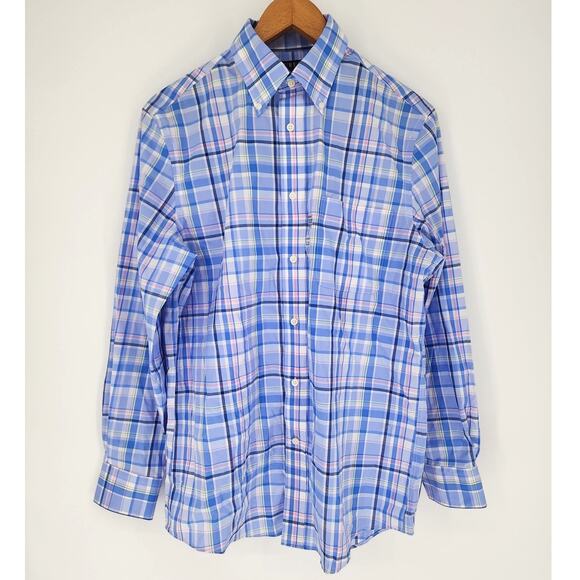 Lauren Ralph Lauren Men’s Plaid Button-Down Shirt Regular Fit Size 15 32/33 M - Picture 1 of 8